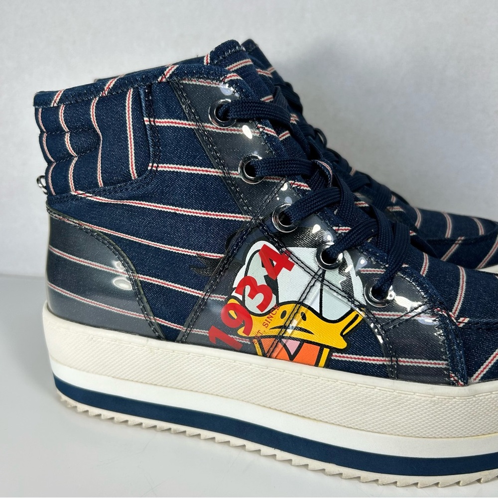 Disney Donald Duck Platform Lace Up Sneaker Shoes Call It Spring; Women’s Sz 7.5 - Picture 5 of 16